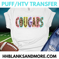 Cougars Leopard CRC School Spirit Puff/HTV Transfer