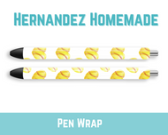 Softball Pattern Pen Wrap