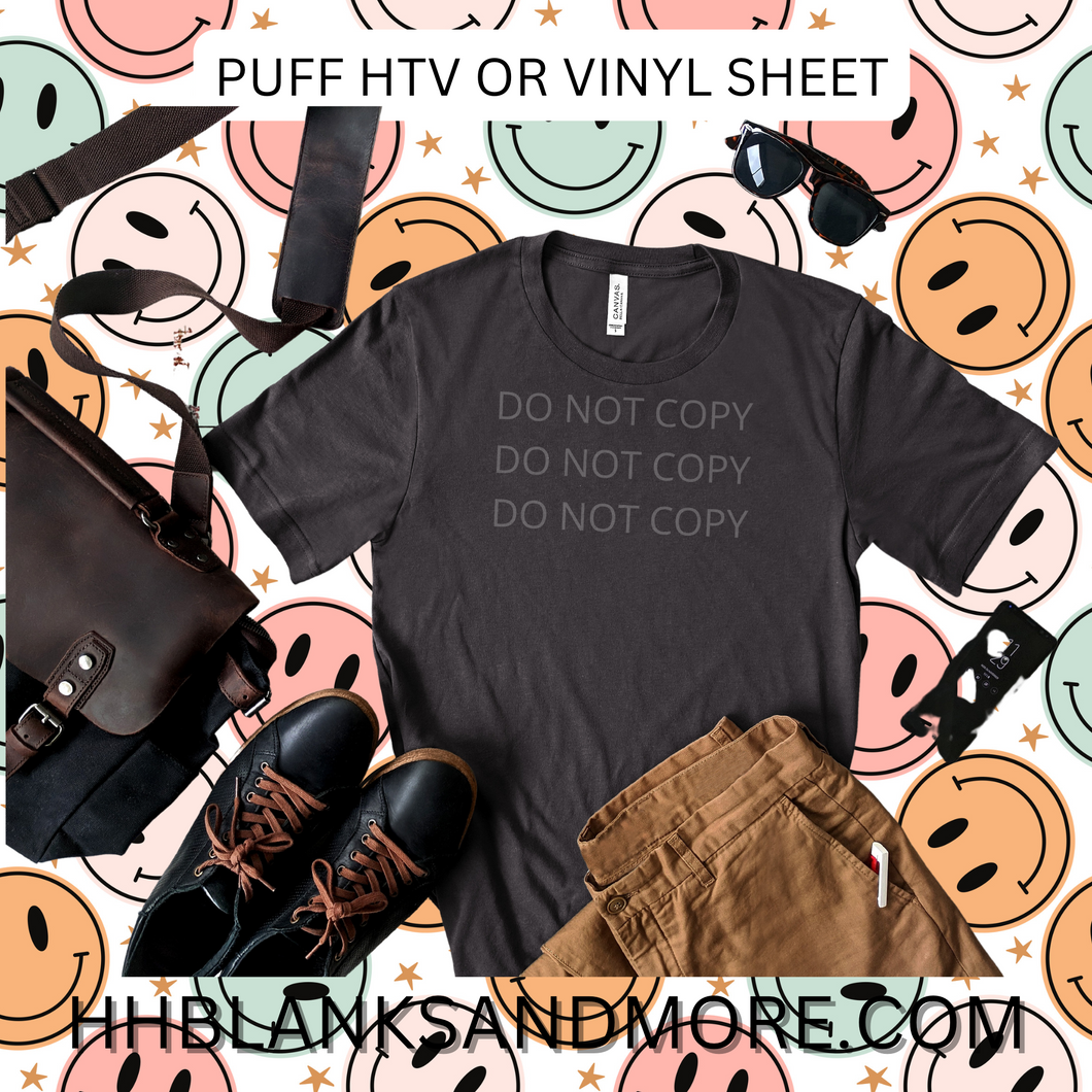 Color Smiles Puff Heat Transfer Vinyl Sheet