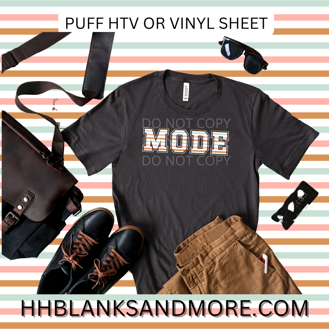 Neapolitan Ice Cream Puff Heat Transfer Vinyl Sheet