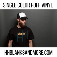 Hustle Single Color Puff HTV Transfer