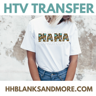 MaMa Teal and Cheetah HTV Transfer