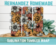 Dark Floral  sublimation Transfer