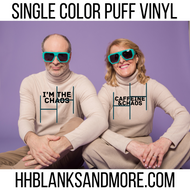 Chaos & Caffeine Single Color Puff HTV Transfer