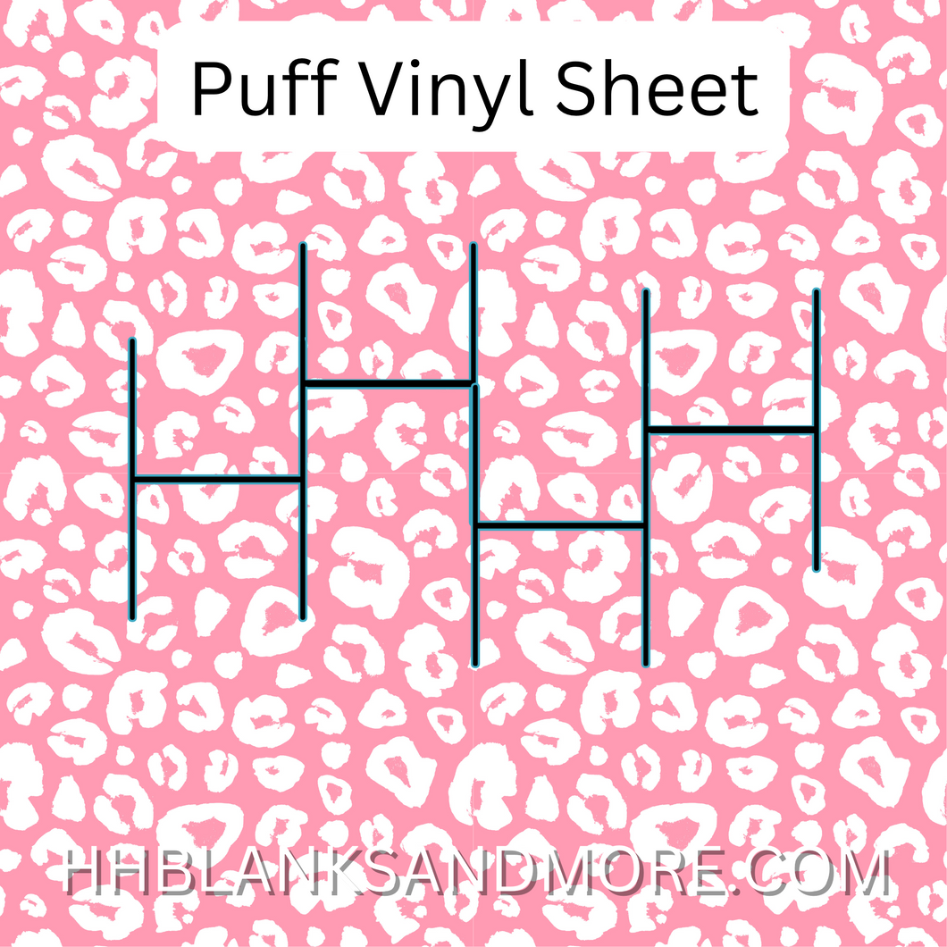 Pink Leopard Puff Heat Transfer Vinyl Sheet