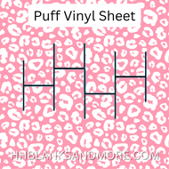 Pink Leopard  Puff Heat Transfer Vinyl Sheet