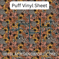 Floral Puff Heat Transfer Vinyl Sheet