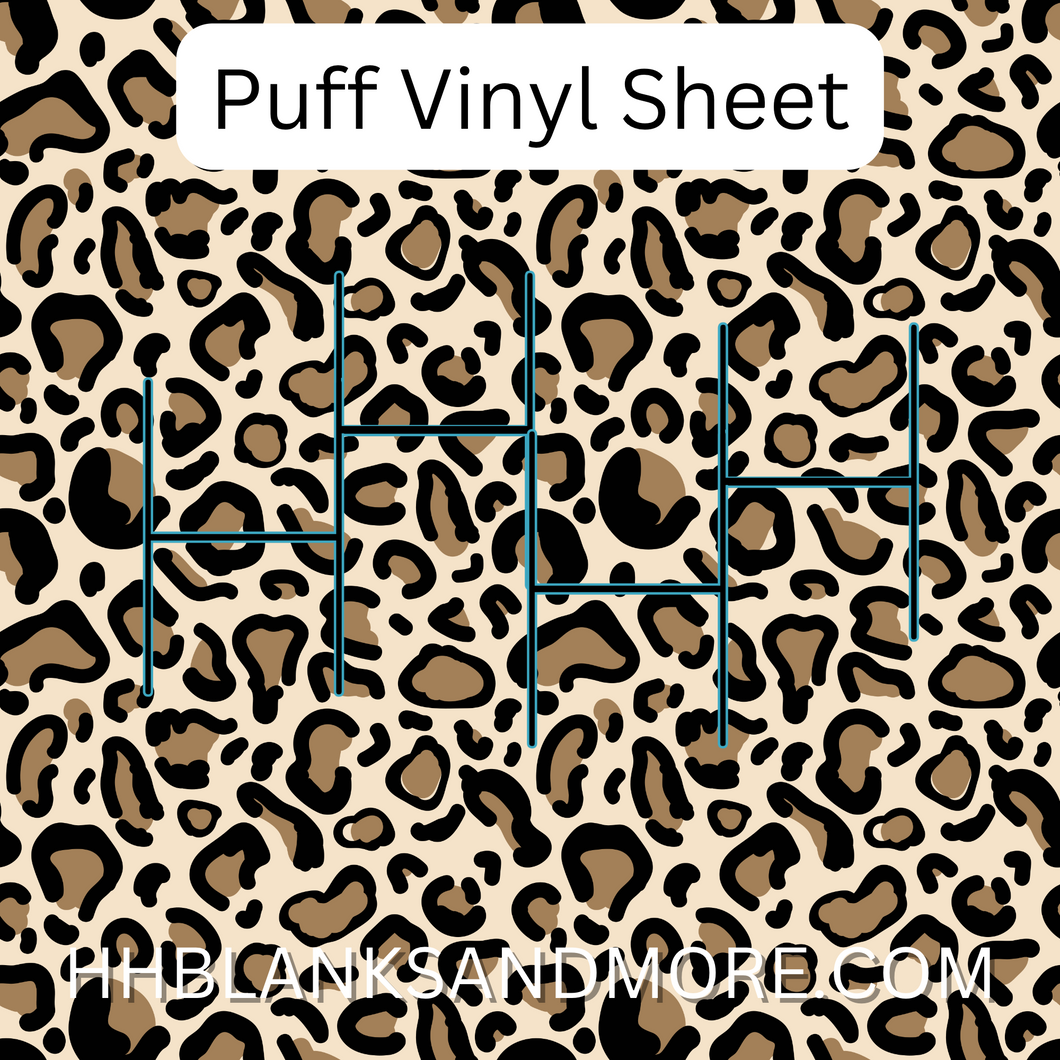 Leopard  Puff Heat Transfer Vinyl Sheet