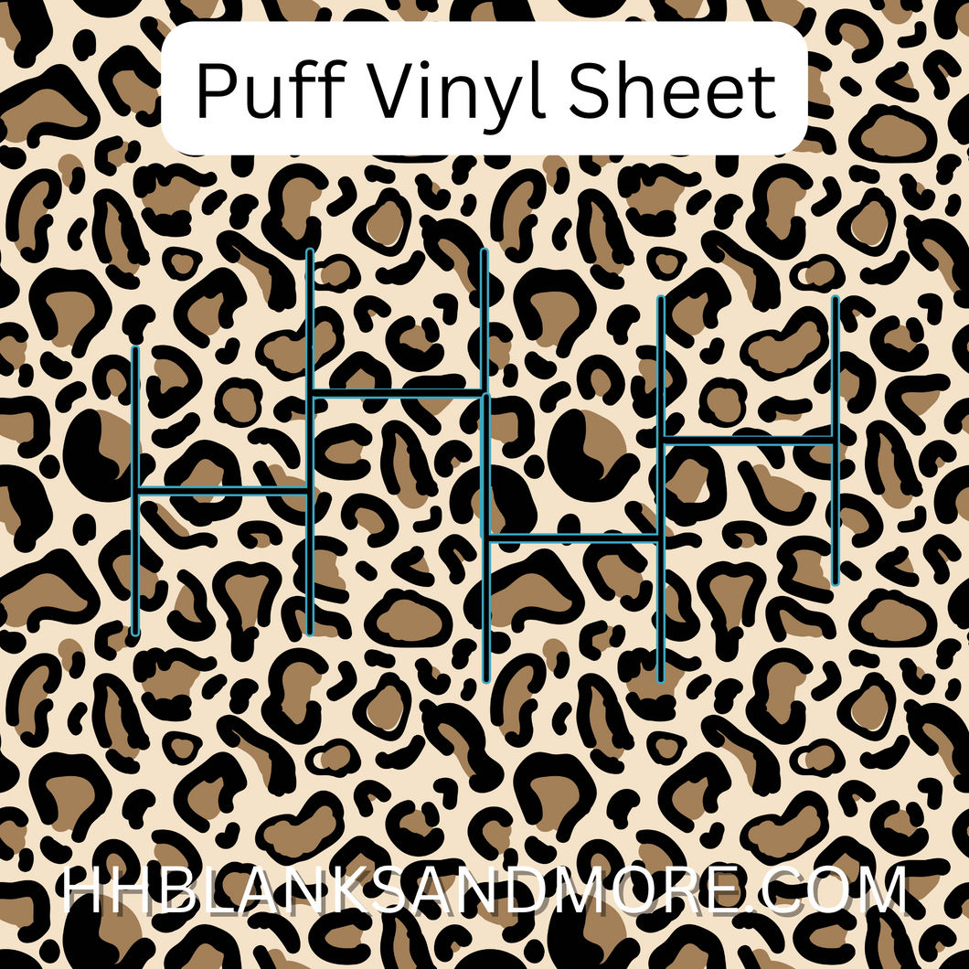 Leopard Puff Heat Transfer Vinyl Sheet