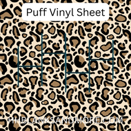 Leopard  Puff Heat Transfer Vinyl Sheet