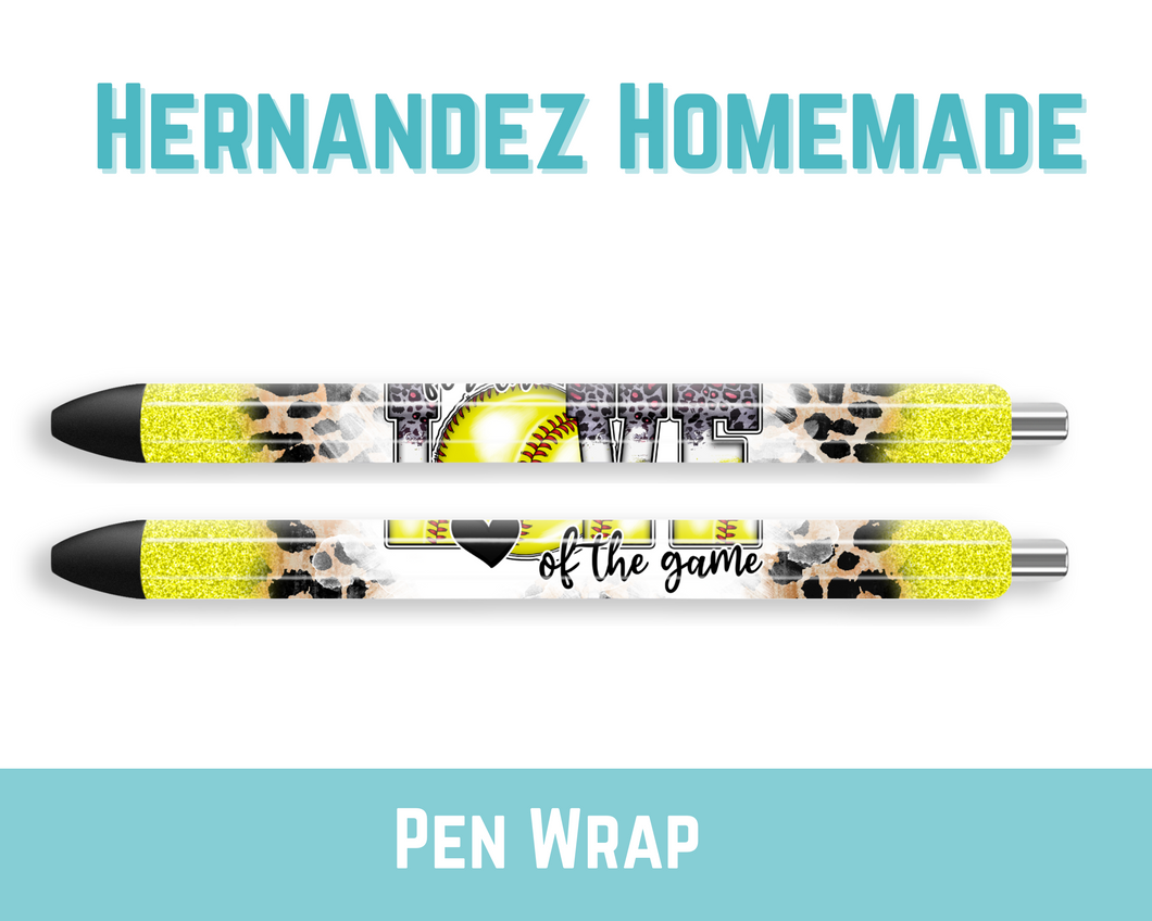 For The Love of the Game Softball Pen Wrap