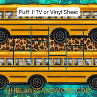 School Bus Puff HTV or Perm Vinyl Sheet