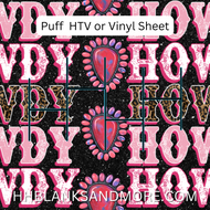 Howdy Puff HTV or Perm Vinyl Sheet