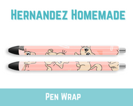 Tan Cat Pen Wrap