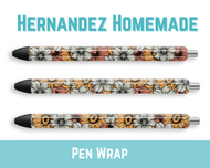 Dark Flower Pen Wrap