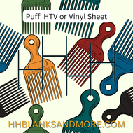 Afro Combs Puff HTV or Perm Vinyl Sheet
