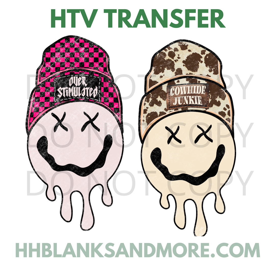 Drippy Happy Face HTV Transfer