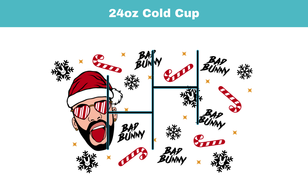 Bad Bunny Christmas Cup Wrap