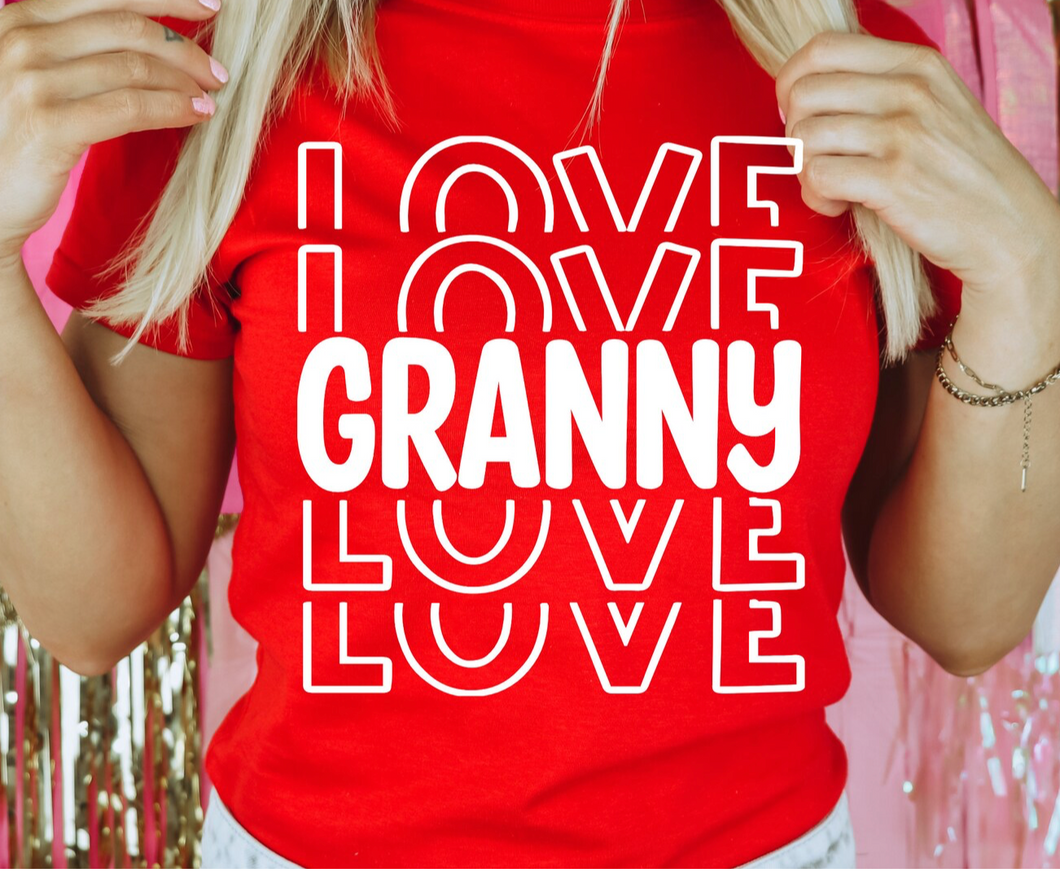 Granny Love Puff HTV Transfer