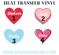 Hearts on Her Sleeve Hearts Only HTV Transfer