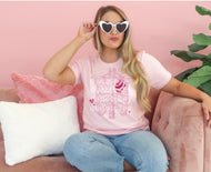 Pink skeleton with hearts Sublimation Transfer