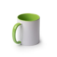 11 oz. Sublimatable Green ceramic Mug with Handle