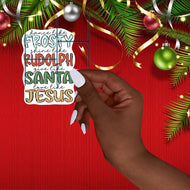 Frosty, Rudolph, Santa, Jesus Decal