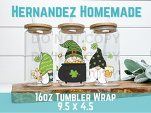 Load image into Gallery viewer, ST Patrick’s Day Gnome Libbey Cup Wrap
