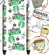 Coffee Skull Pen Wrap