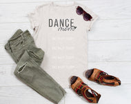 Dance Mom Single Color Puff HTV Transfer