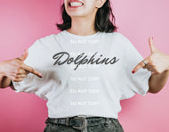 Dolphins Single Color Puff HTV Transfer