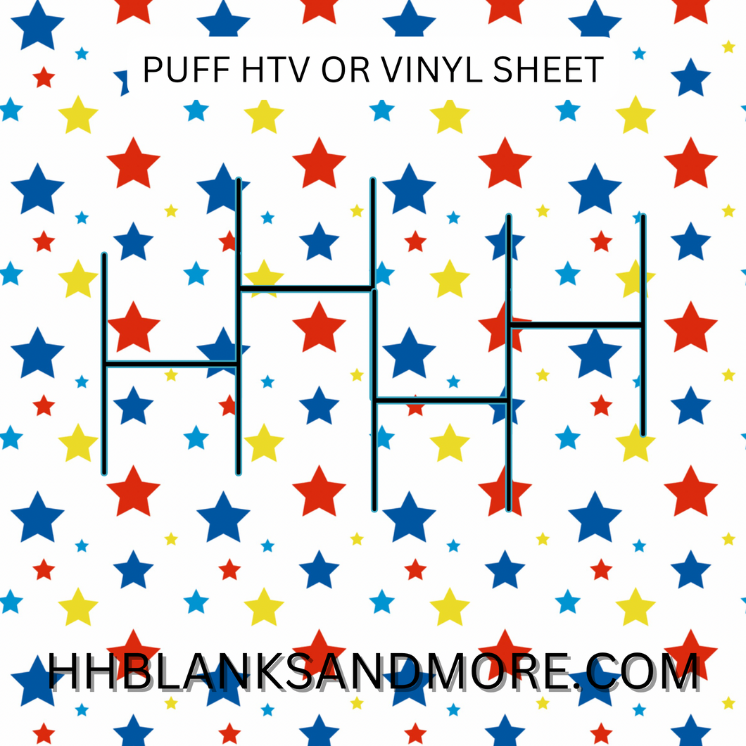 Autism Stars HTV or Perm Vinyl Sheet