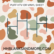 Cow Pattern Puff Heat Transfer Vinyl Sheet