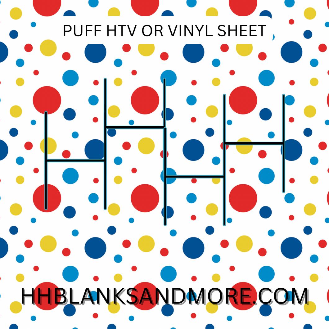 Polka Dots HTV or Perm Vinyl Sheet