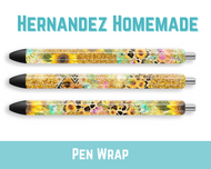 Sunflower Glitter Pen Wrap