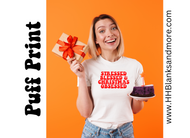 Stressed, Blessed and Christmas Obsessed  Single Color Puff HTV Transfer