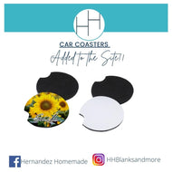 White Fabric Car Coaster