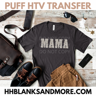 Mama leopard Puff HTV Transfer