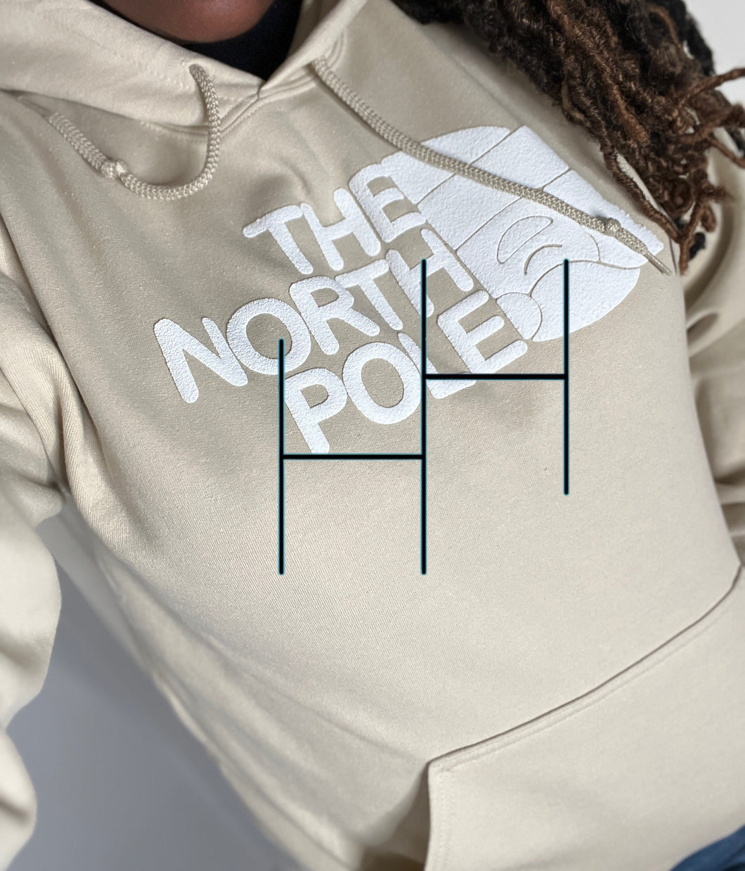 The North Pole Single Color Puff HTV Transfer