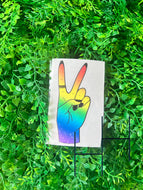 Rainbow Peace pocket HTV Transfer