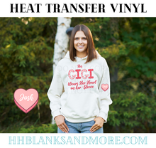Load image into Gallery viewer, Wears her heart on her sleeve HTV Transfer
