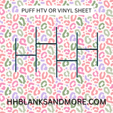 Load image into Gallery viewer, Summer Cheetah pastel Puff Heat Transfer Vinyl Sheet
