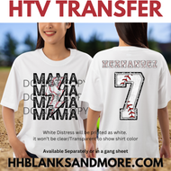 Baseball Mama Front and Back HTV Transfer