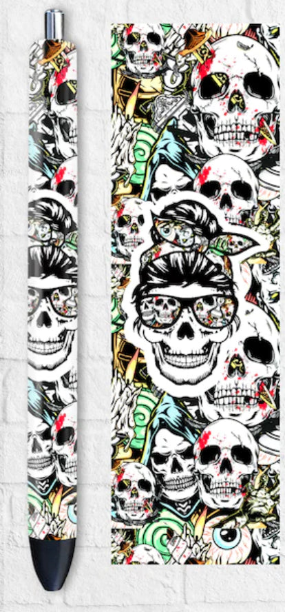 Mom Skull Pen Wrap