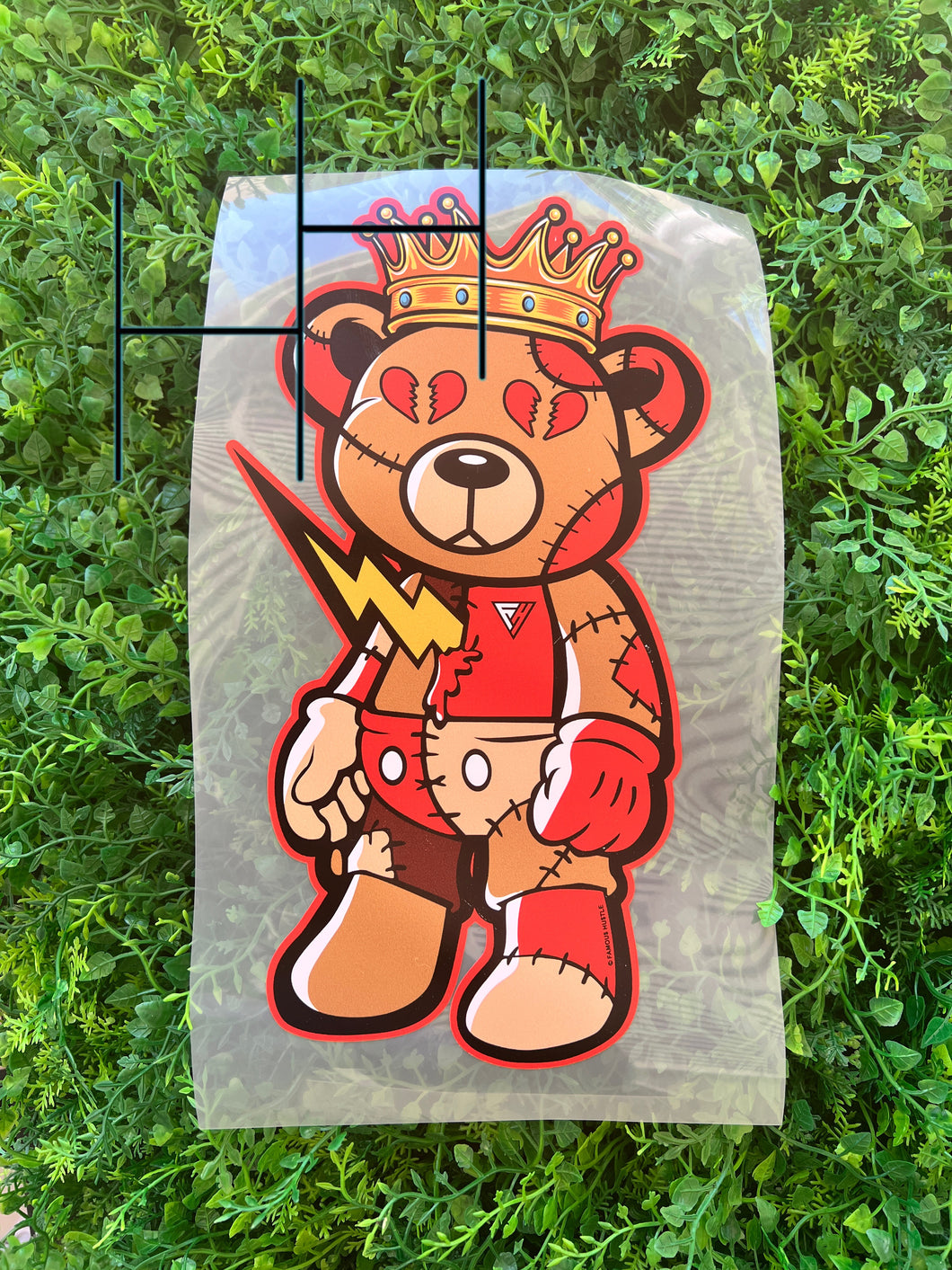 Broken Heart Bear Youth HTV Transfer