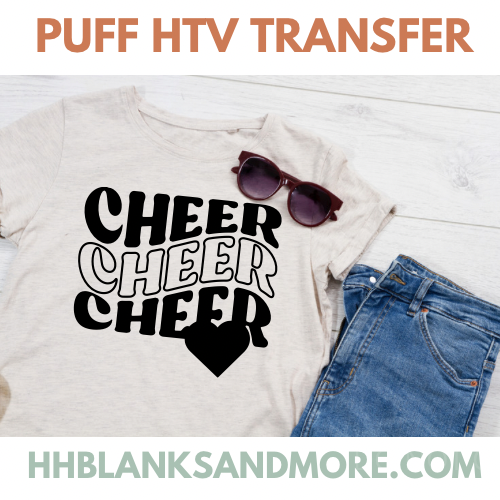 Cheer PUFF HTV Transfer