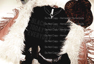 Black Everyday Single Color Puff HTV Transfer