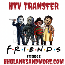 Load image into Gallery viewer, Horror Friends HTV Transfer
