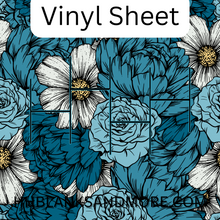 Load image into Gallery viewer, Blue Floral Vinyl Pattern LDC
