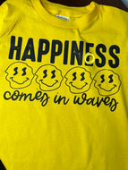 LTP Happiness Comes in Waves Clear Film Screen Print